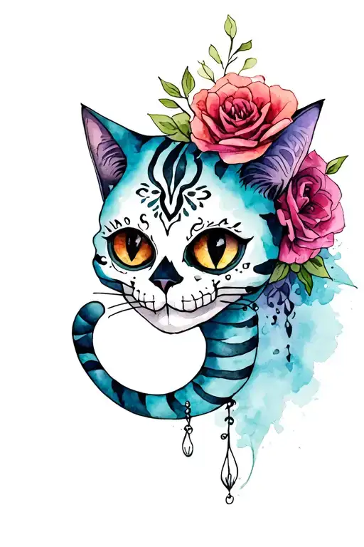 Day Of The Dead Cheshire Cat