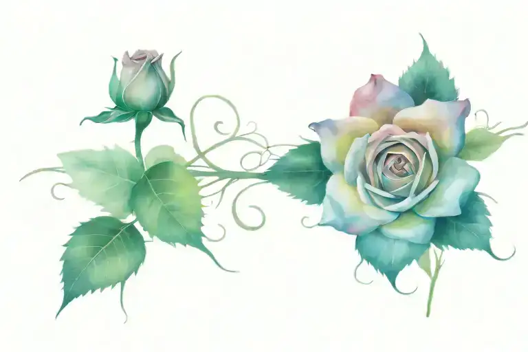 Rose With Writing Going