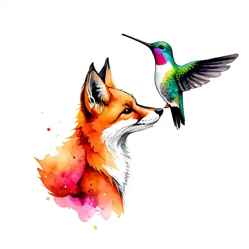 Fox And Hummingbird