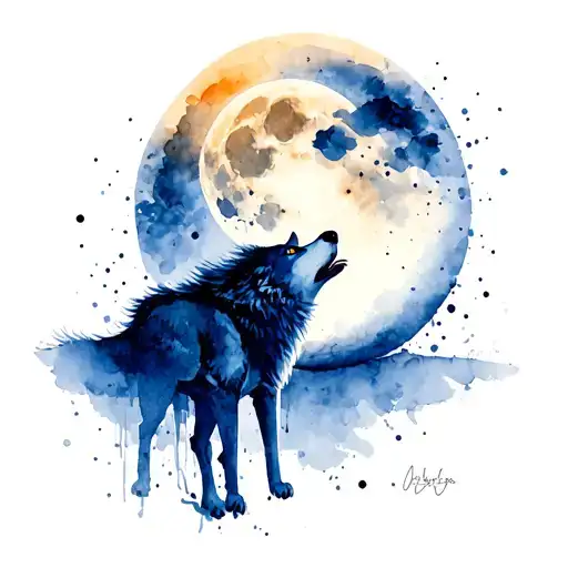 Wolf Howling At The Moon