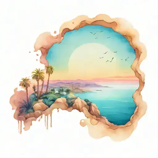 Sunken City In California At Sunset