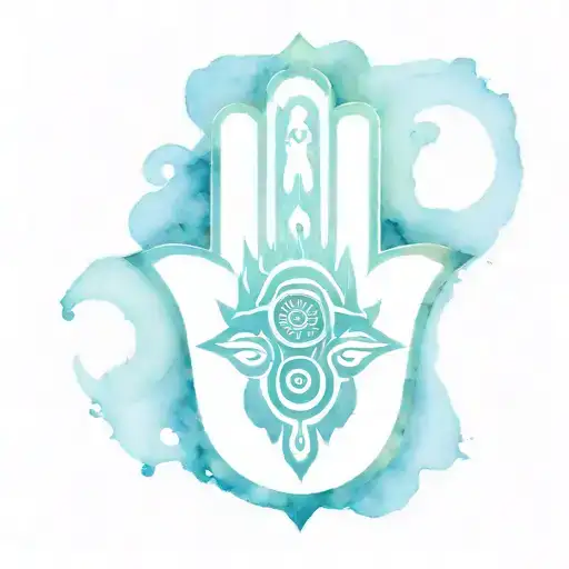 Hamsa Symbol With Evil Eye