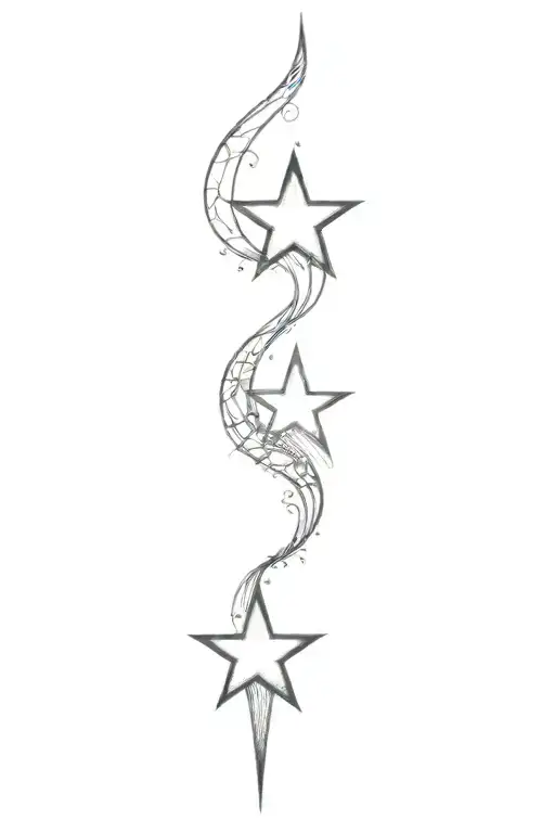 Black Stars With Expresive Ornamnets Of Martin Flacher