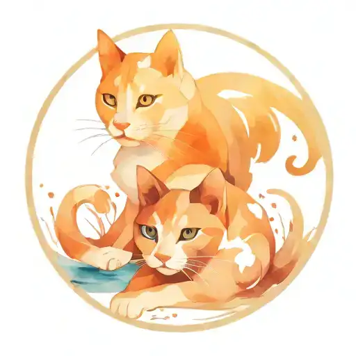 Cat And Dog Yin Yang Symbol