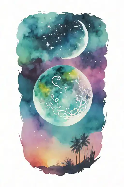 Boho Moon And Ornamental