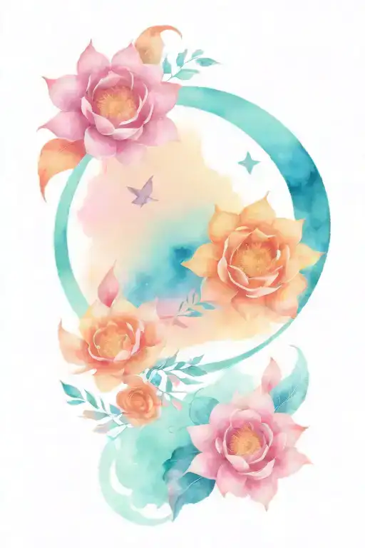 Boho Moon And Ornamental Design