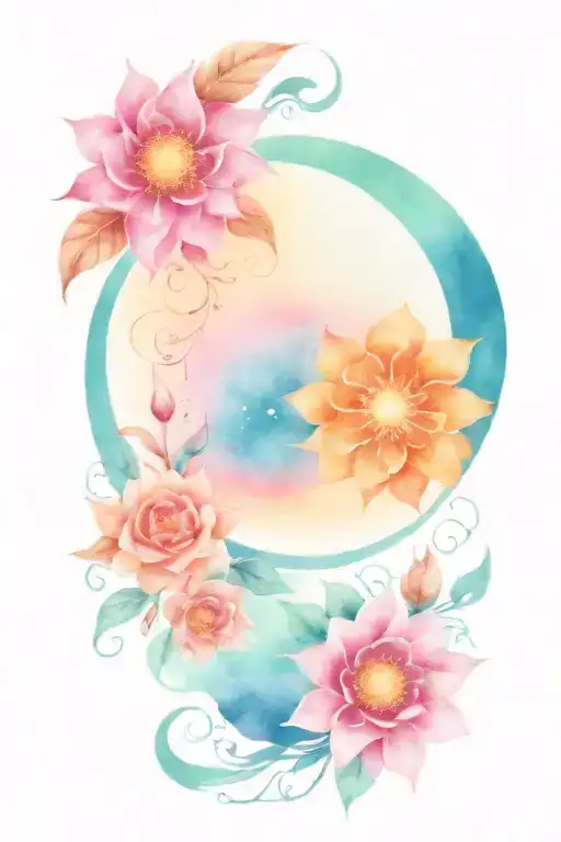 Boho Moon And Ornamental Design