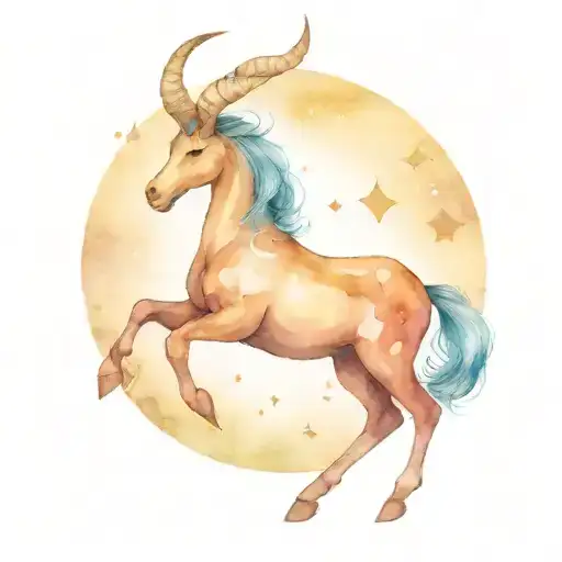 Capricorn Constellation Intertwined Symbolizing The Client's Love