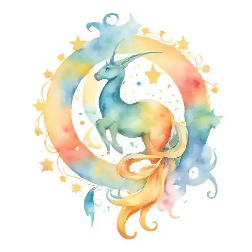 Capricorn Sun Moon Stars Representing