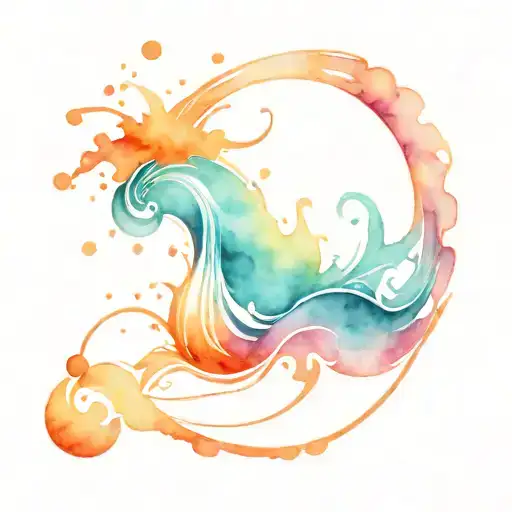 Water Splash With Sunrise