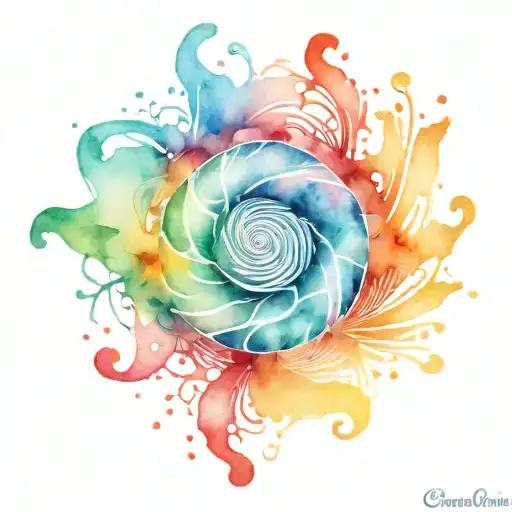 Spiral Water Splash With Sunrise