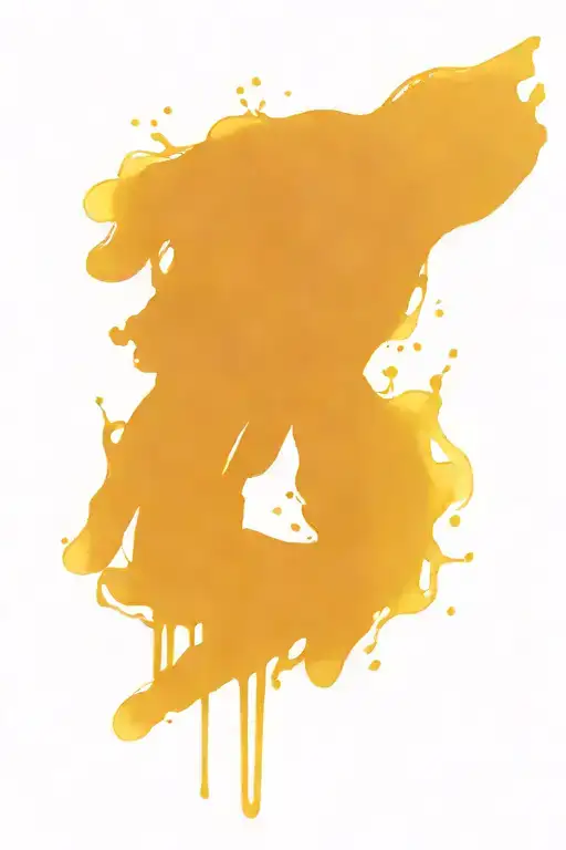 Whole Black Hand With Yellow