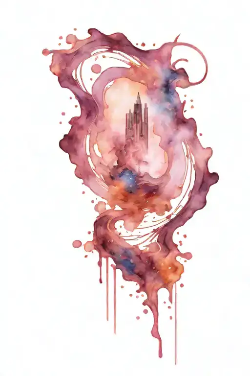 Andromeda Galaxy Inside Of A Semi Colon