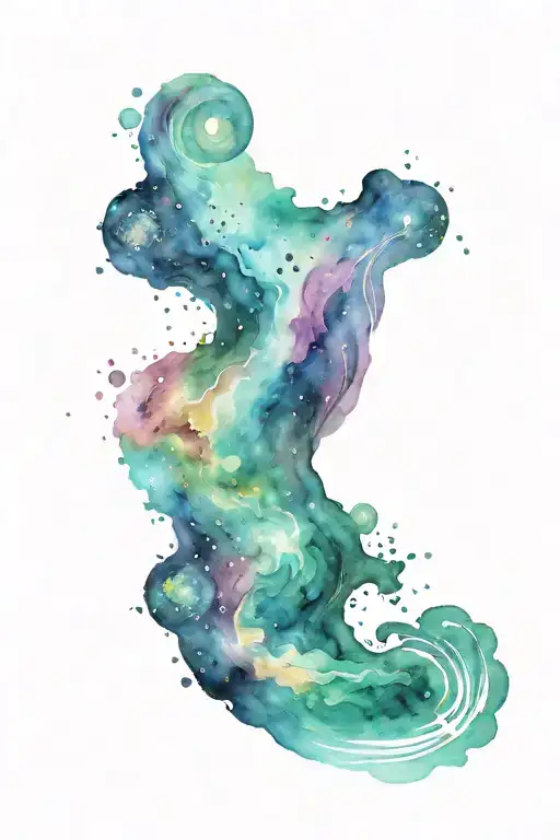 Andromeda Galaxy Inside Of A Semi Colon
