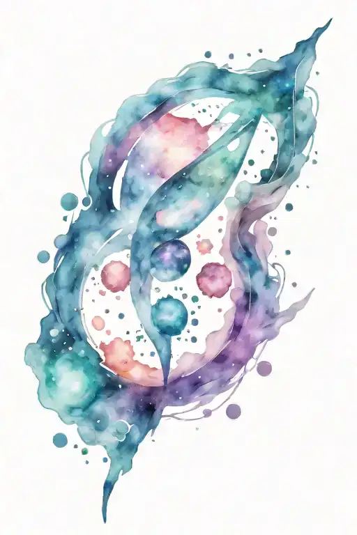 Andromeda Galaxy Inside Of A Semi Colon