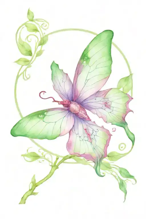 Willow Tree Luna Moth Cat Paw