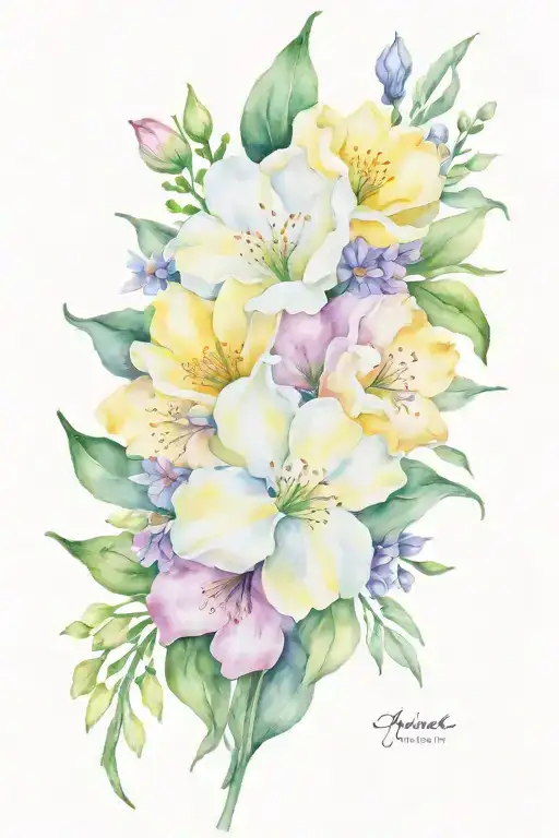 August April December Birth Flower Bouquet