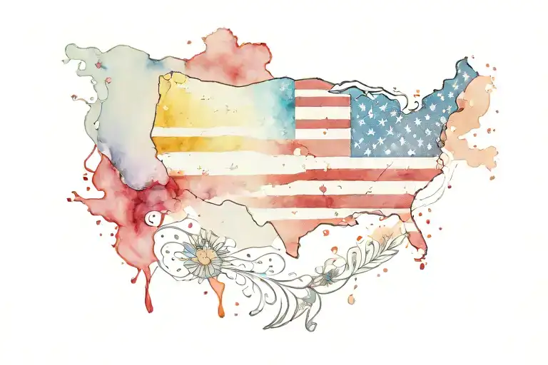 Pride Flag Married With The American Flag Embedded Inside