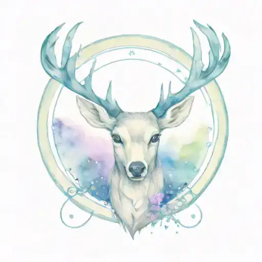 Deer Sailor Saturn Planetary Rings Around Horns