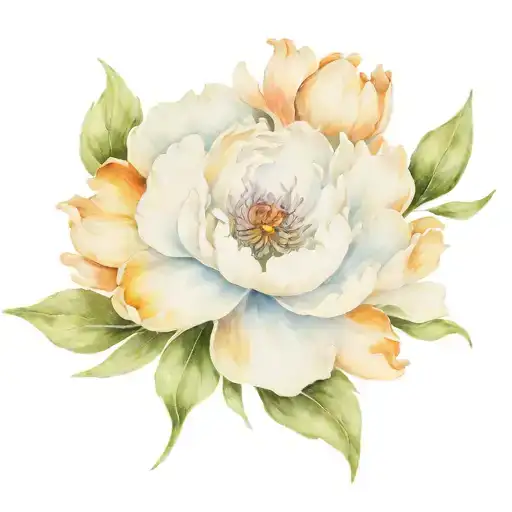 One Beautiful Peony Flowers