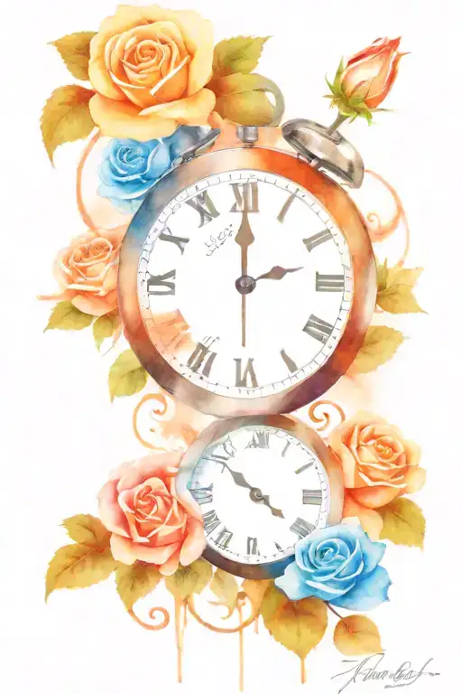 Time Stop Watch Music Roses Intertwined