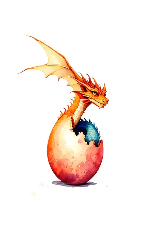 Baby Dragon Hatching From Egg