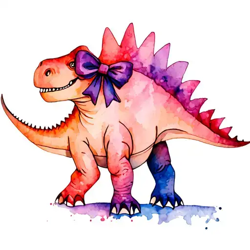 Dinosaur With Bow