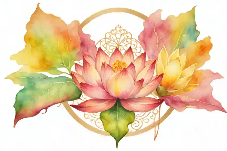 Tree Of Life Lotus Flower Surrounded