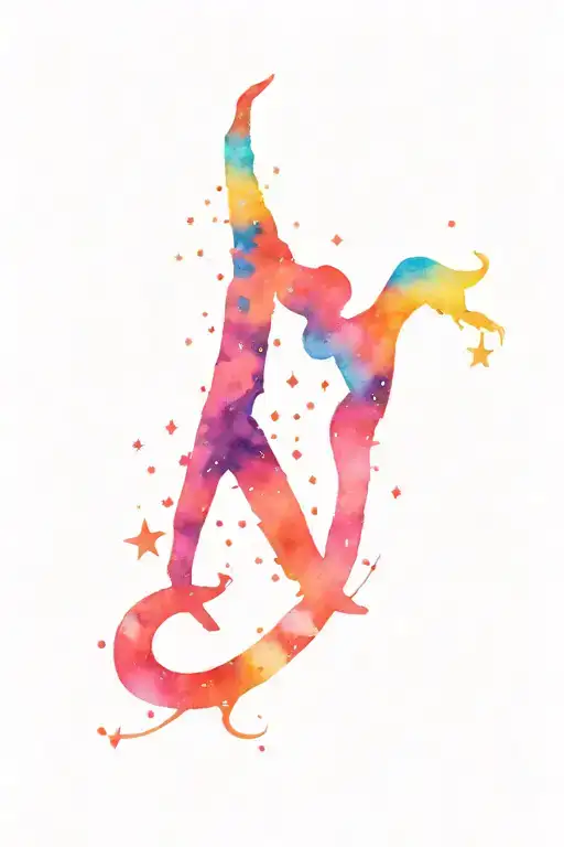 2 Names Xander And Libby In A Colourful Galaxy Filled With Stars