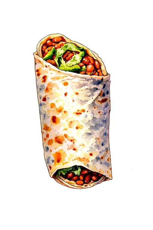 Burrito With Cow And Beans