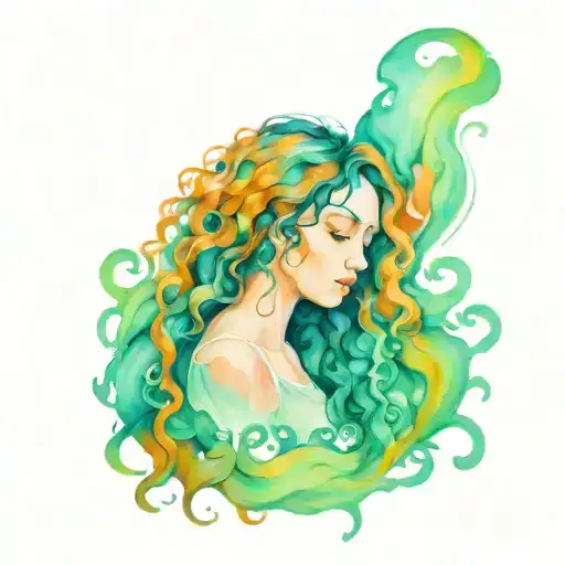 Curly Hair Girl Open Mind Creative Fusion