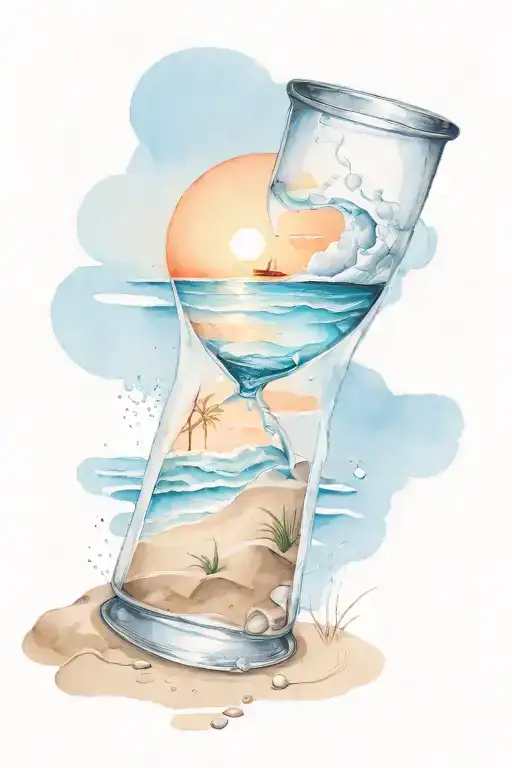 A Beach Made From Sand Spilled Out Of A Broken Hour Glass