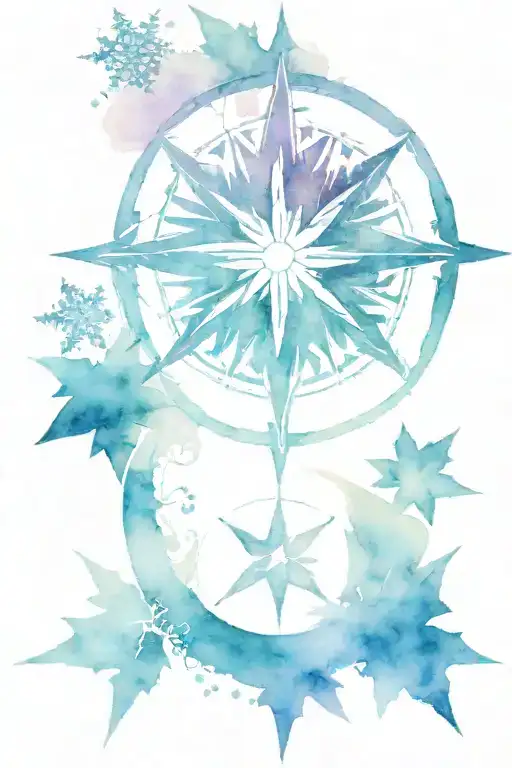 Snowflake And Compass Design