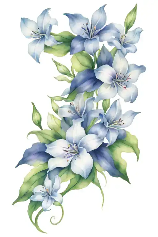 Violet And Lily Flowers