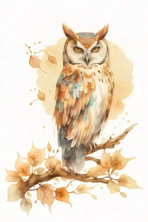 Ghost Owl Perched On Top