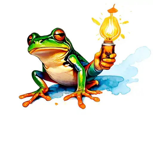 Frog With Bud Light In Hand Holding