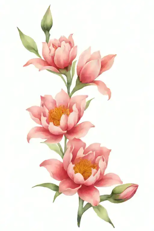 Simple Peony And Pink Lily Bouquet