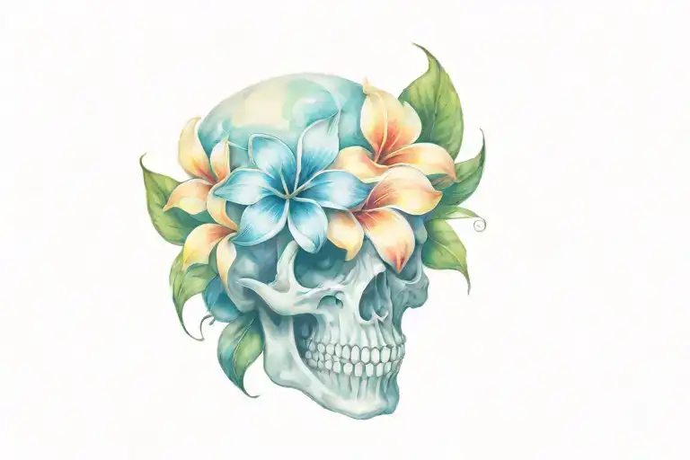 Skull Plumeria Pinay Tribal