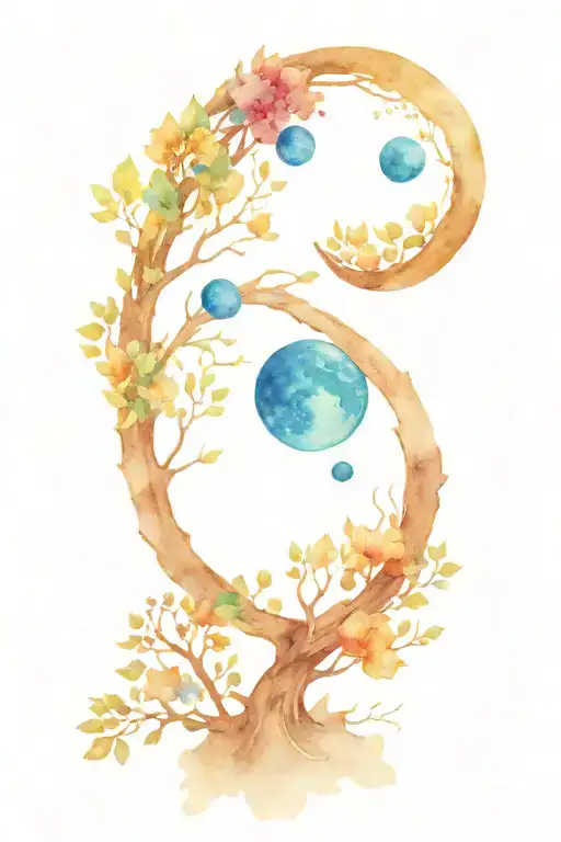 Tree Of Life With Moon Phases