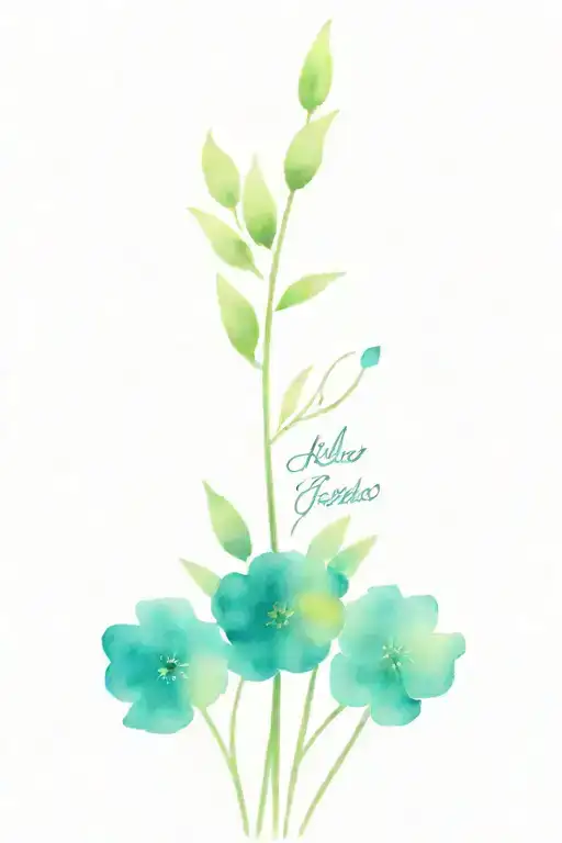 Flowers With Lettering On Stem