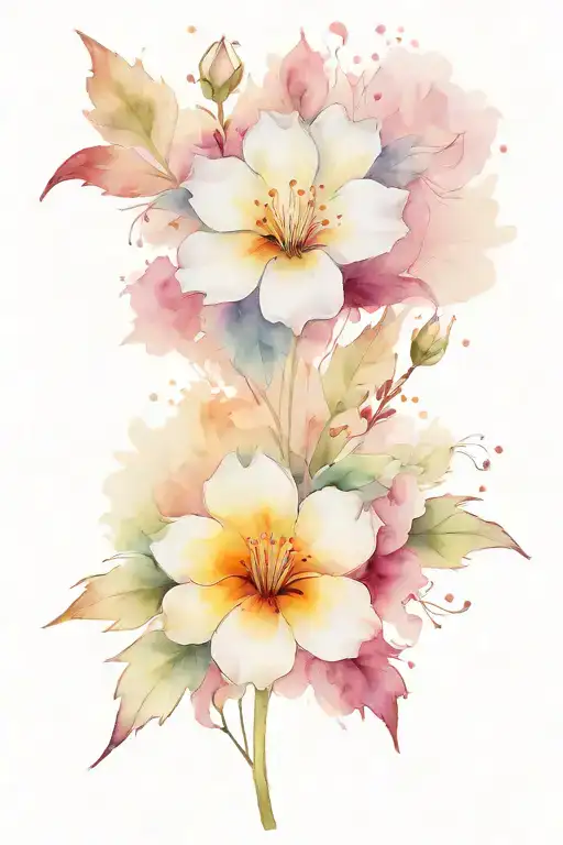 Flowers With Lettering On Stem