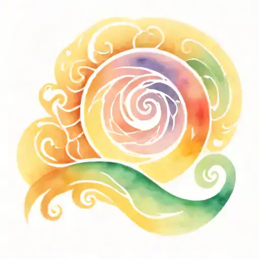 Spiral Waves With Ocean Sunrise