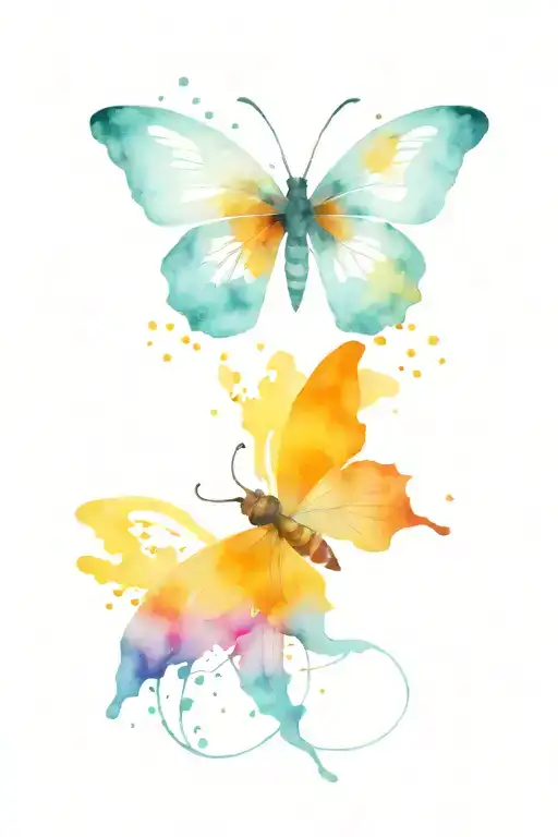 Infinity Symbol Butterfly Bee Flying