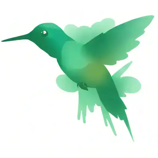 Japanese Style Hummingbird Flying