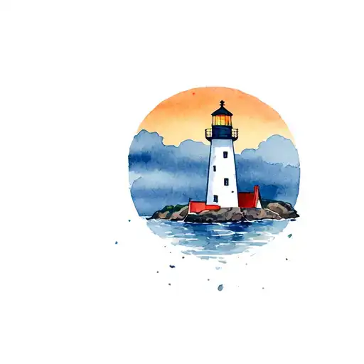 Tartan Pattern Incorporating Lighthouse