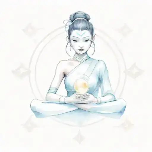 Yue From Avatar Last Air Bender W Moon Phases