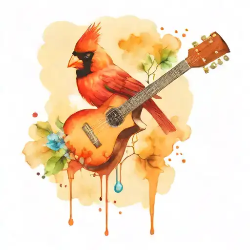 Cardinal On A Guitar