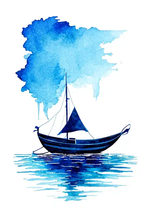 Boat And Water Symbol