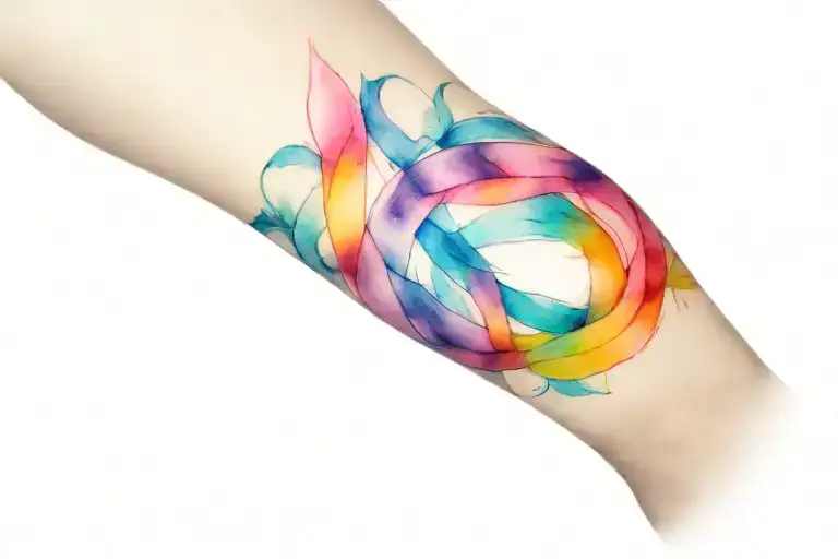 Ayahuasca Icaro Bracelet Tattoo On Forearm