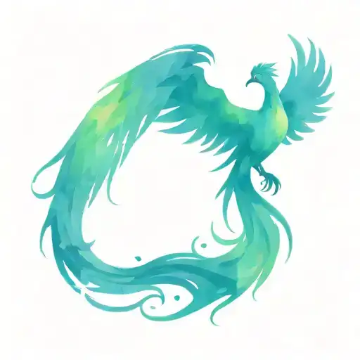 Phoenix Rising From Ashes Symbolizing Overcoming